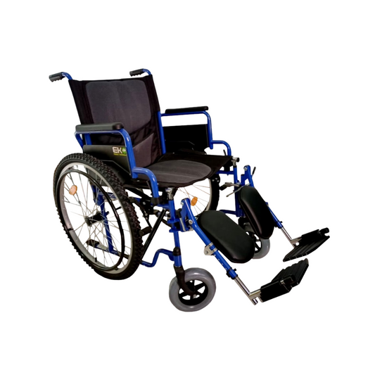 SILLA DE RUEDAS XTREME CON ELEVAPIERNAS AZUL